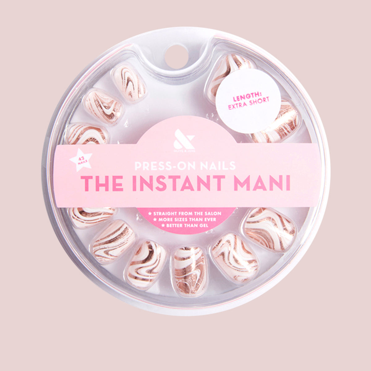 Olive and June Marble Swirls Press-On Nails.