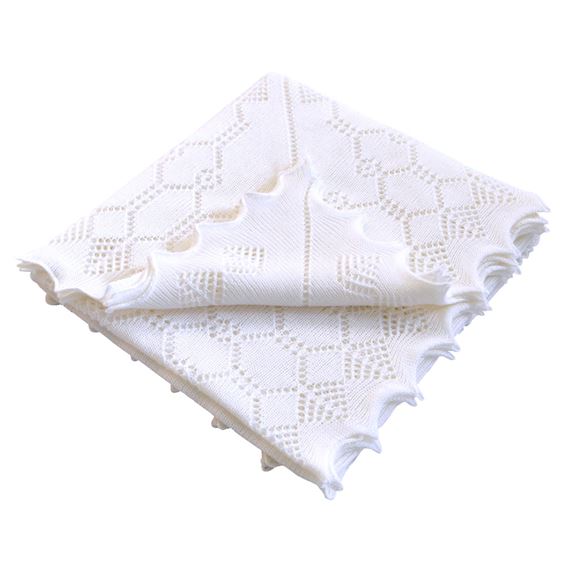 Elegant Soft Wool Baby Shawl - $98.55.