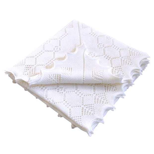 Elegant Soft Wool Baby Shawl - $98.55.