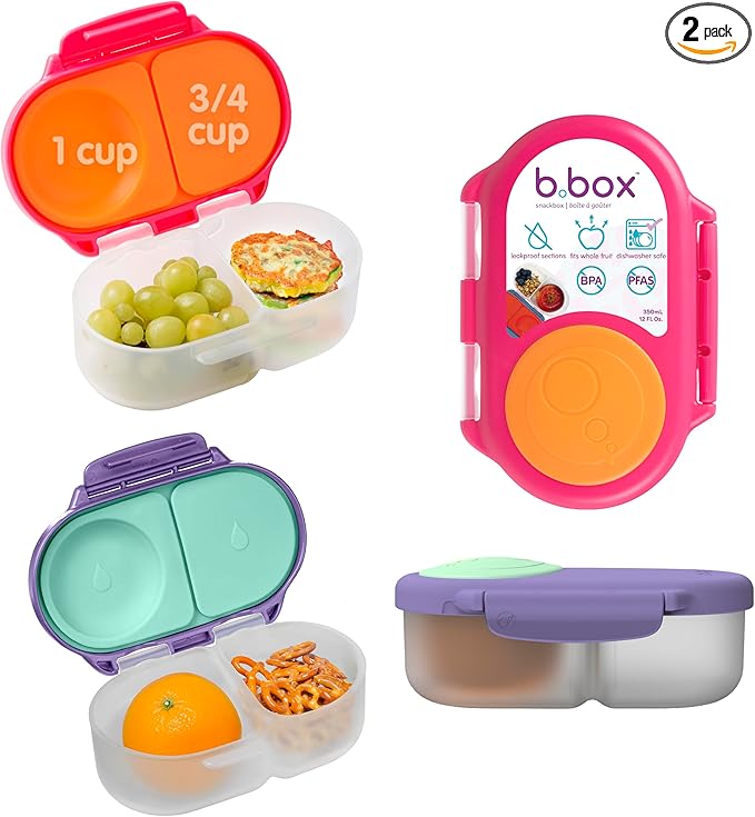 b.box Snack Box 2-Pack (Strawberry + Lilac).
