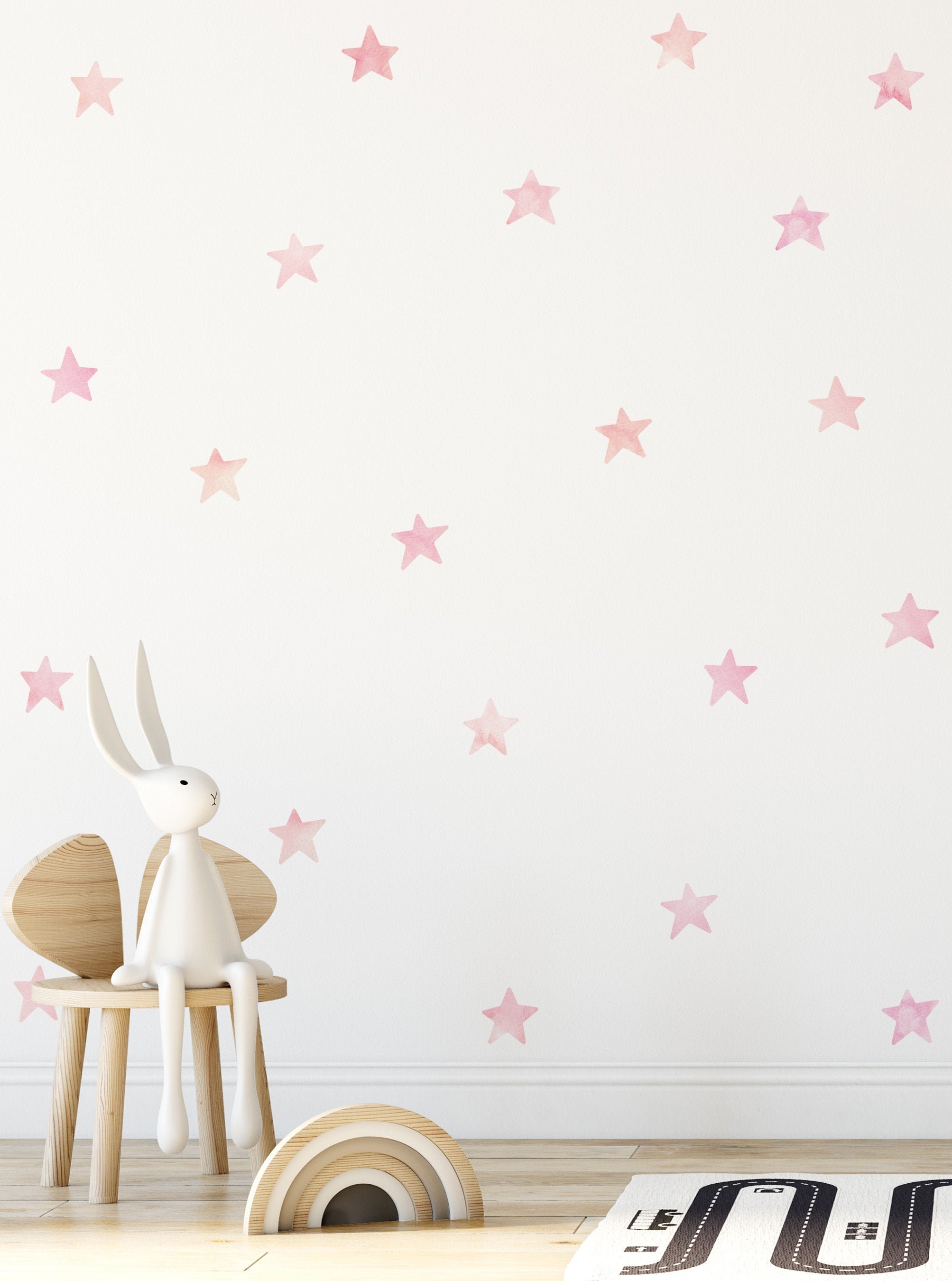 SimpleShapes Watercolor Stars Wall Stickers.