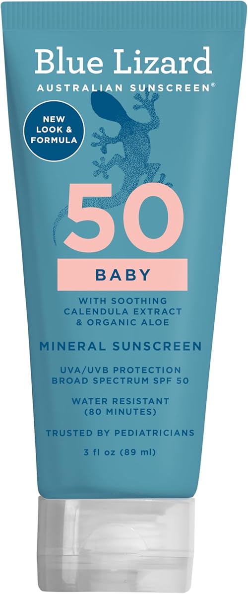 BLUE LIZARD Baby Mineral Sunscreen with Zinc Oxide, SPF 50+