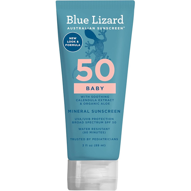 BLUE LIZARD Baby Mineral Sunscreen with Zinc Oxide, SPF 50+