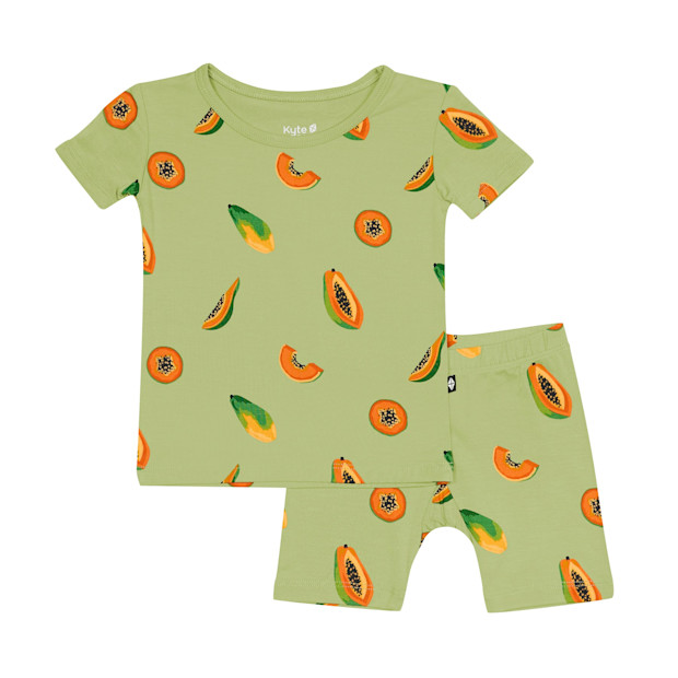 Kyte Baby Short Sleeve Pajamas in Papaya.