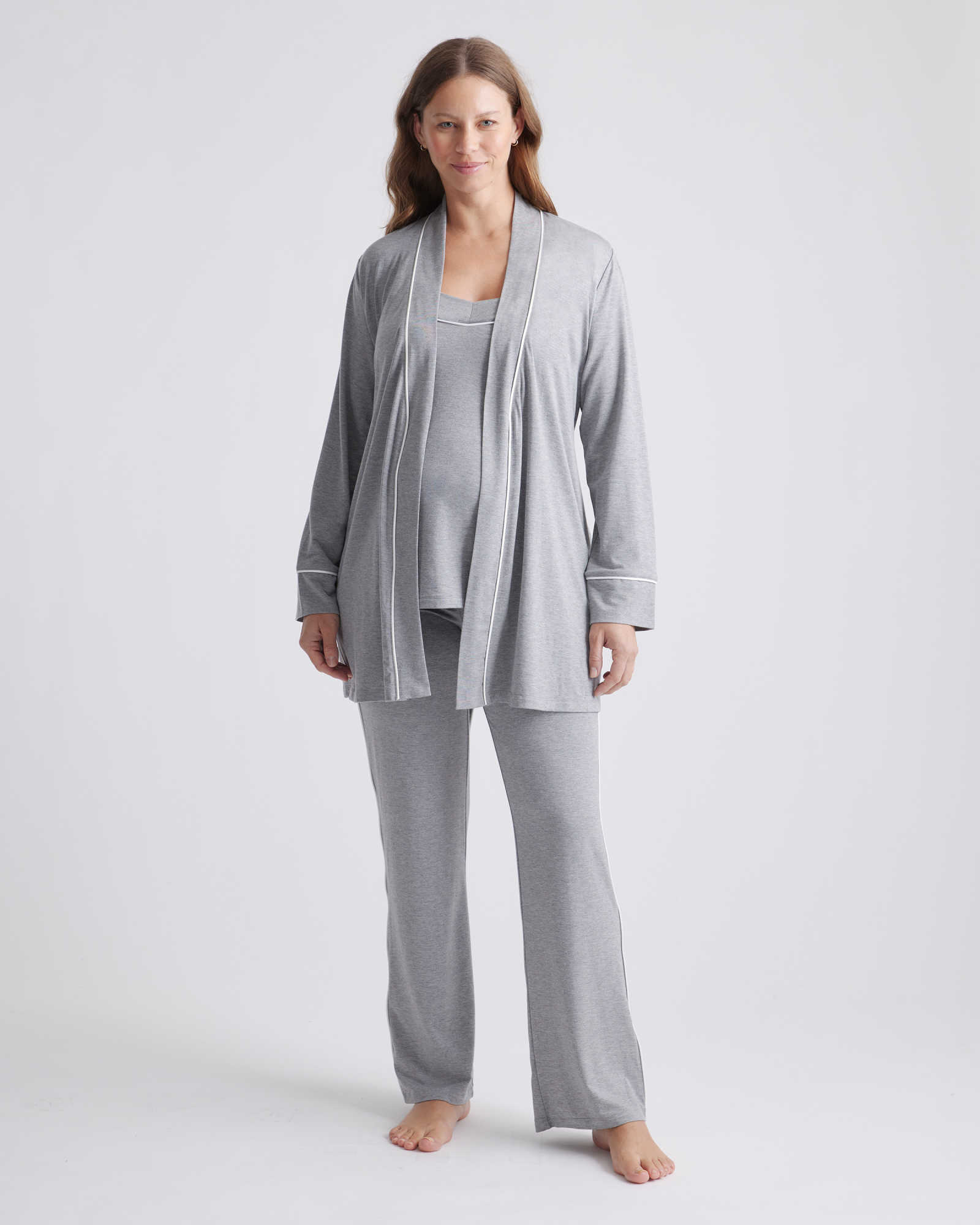 Quince Bamboo Maternity & Nursing Pajama Set.
