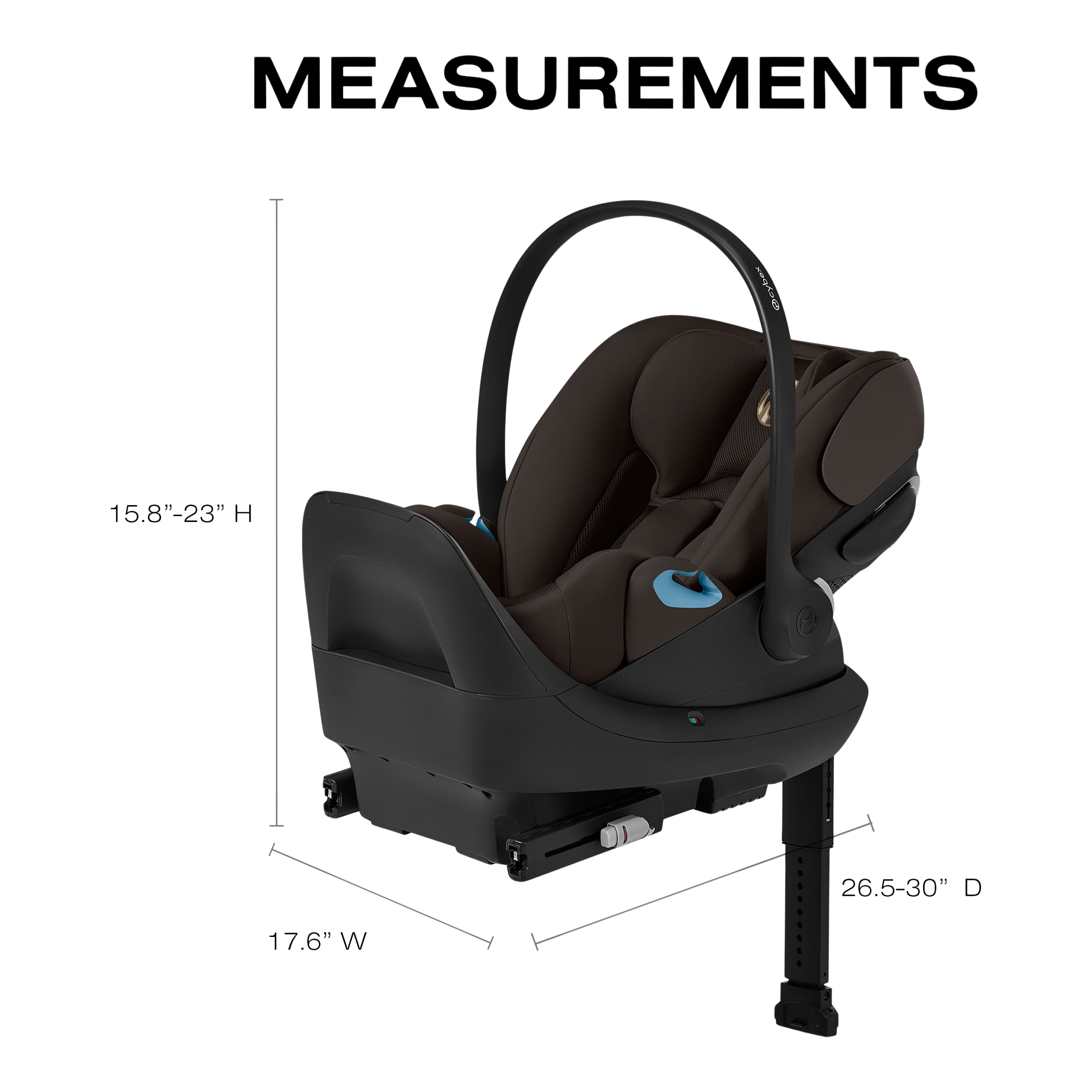 Cybex Cloud G Pro Comfort Extend Infant Car Seat - Chocolate Brown.