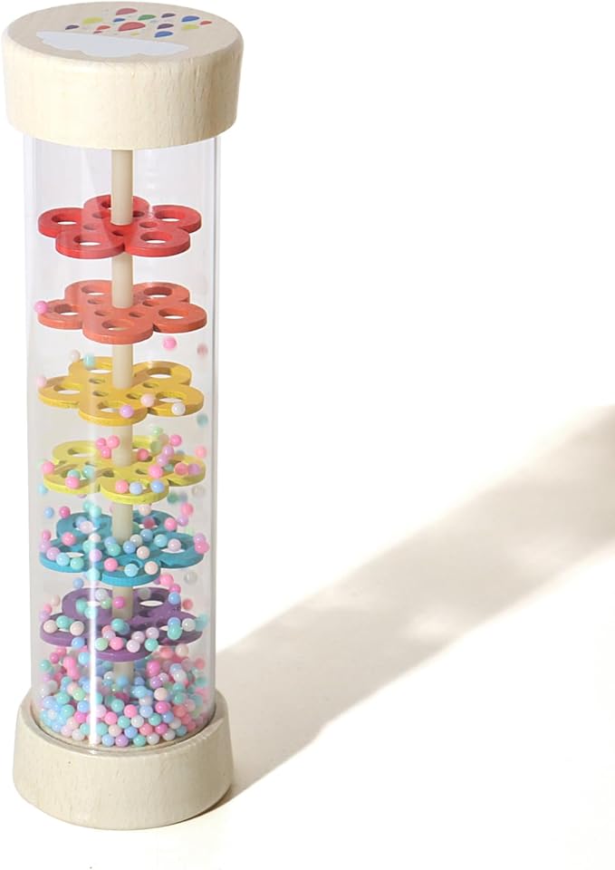 WISBOOK Wooden Rain Stick Sensory Shaker.