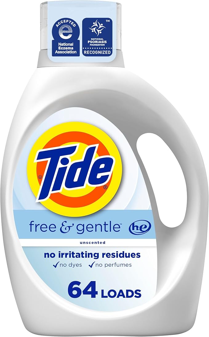 Tide Free & Gentle Liquid Laundry Detergent.