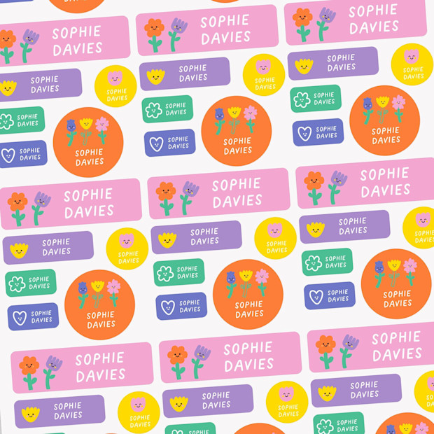PlumStickerCo Waterproof Name Labels Vinyl.