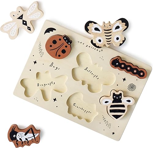 Wee Gallery Wooden Tray Puzzle Bugs.