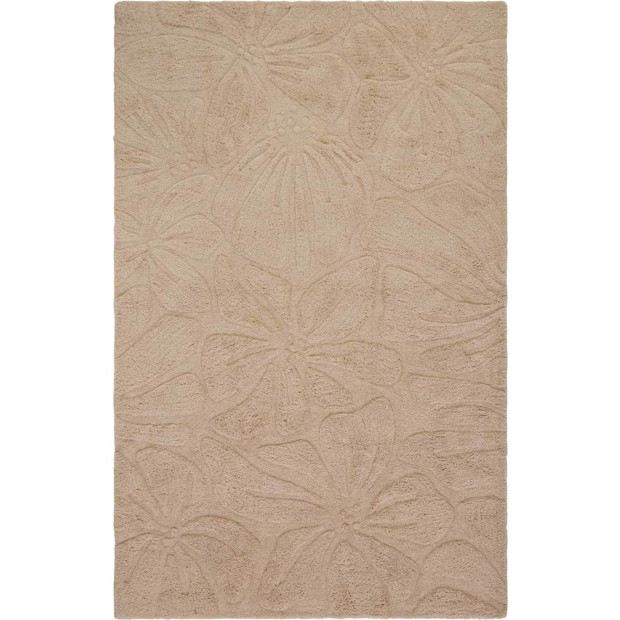 Sage & Wild Floral Field Washable Wool Area Rug, Pink.