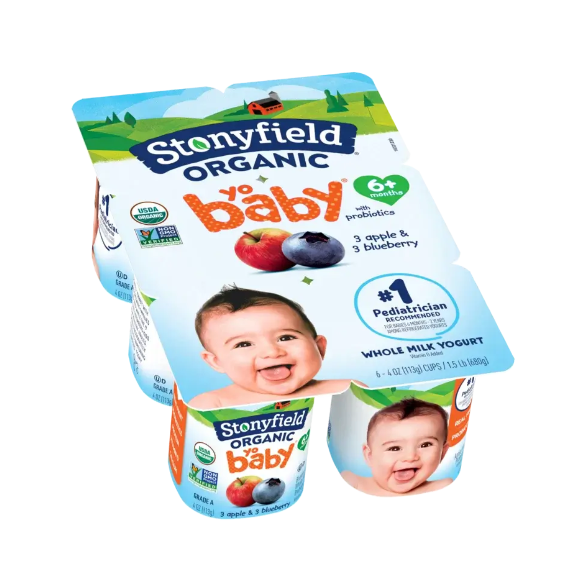 Stonyfield Organic YoBaby Whole Milk Baby Yogurt Cups - $4.40.