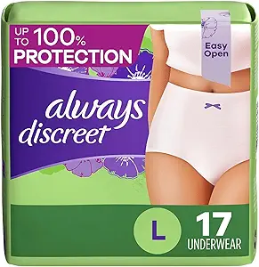Always  Discreet Adult Incontinence & Postpartum Underwear.