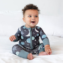 Blue To the Moon & Back Zippy - Little Sleepies