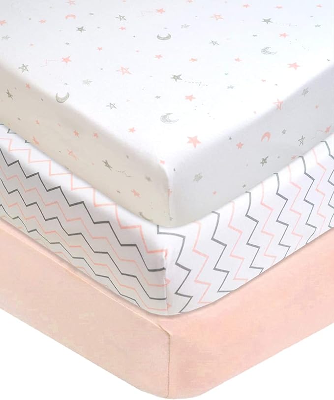 American Baby Company 3 Pack Fitted Crib Sheets.