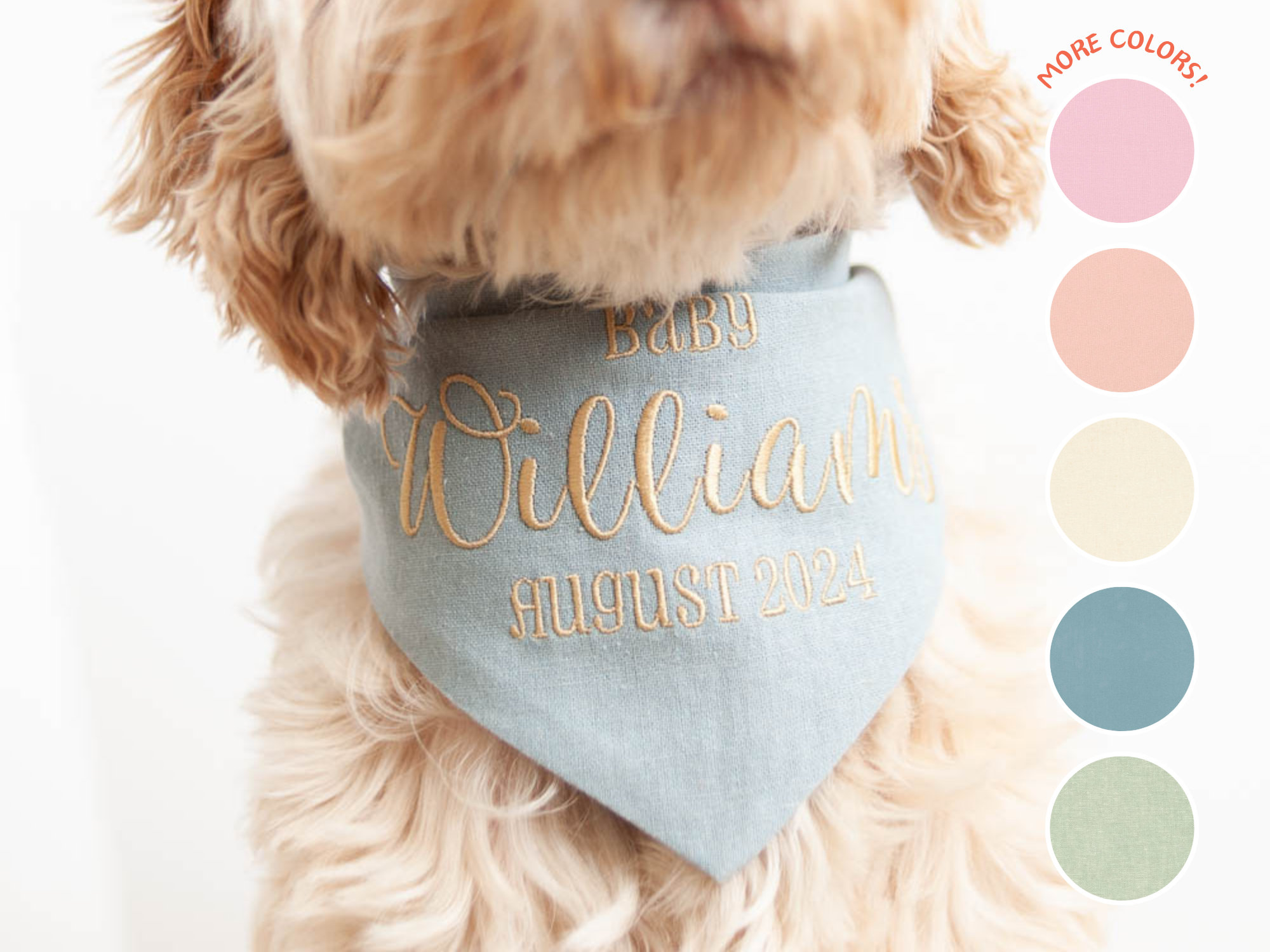 MaxandCoPets Baby Announcement Dog Bandana.