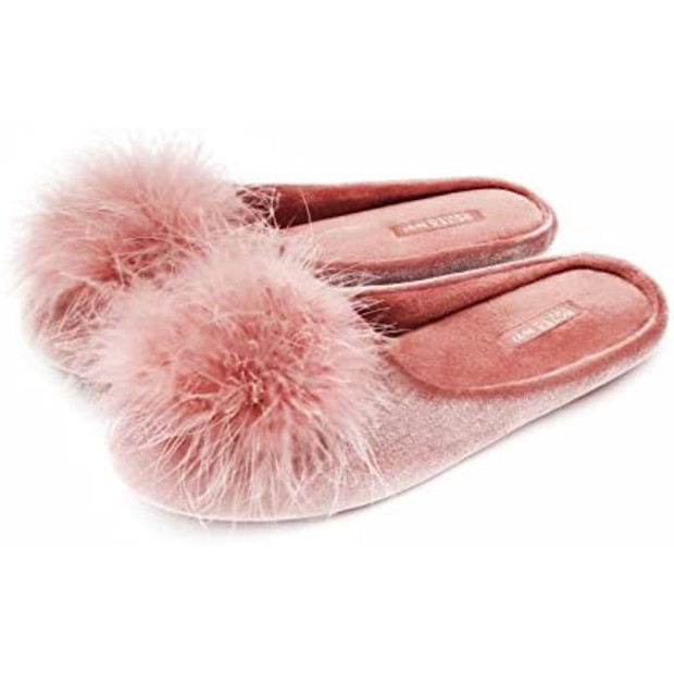 BCTEX COLL Women's Fuzzy Velvet Memory Foam Indoor House Slipper.
