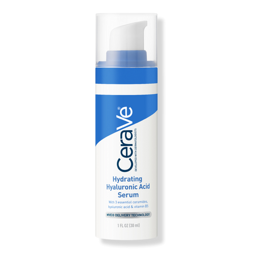 CeraVe Hydrating Hyaluronic Acid Face Serum with Vitamin B5.
