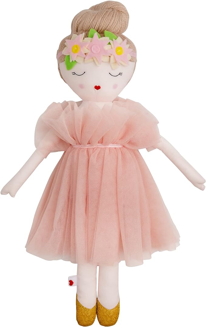 Hearts of Yarn Plush Madeleine Ballerina Doll.
