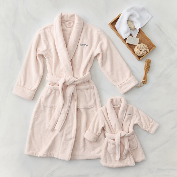 Personalized Mommy & Me Plush Robe Set.