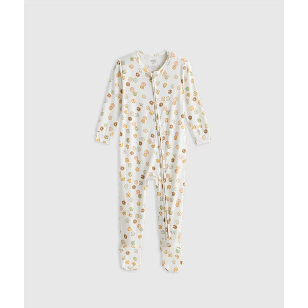 Quince Bamboo Footie Pajama - Baby in Yummy Donuts.