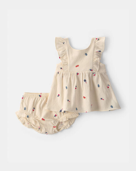 Carter's 2-Piece Fourth of July Top & Short Set.