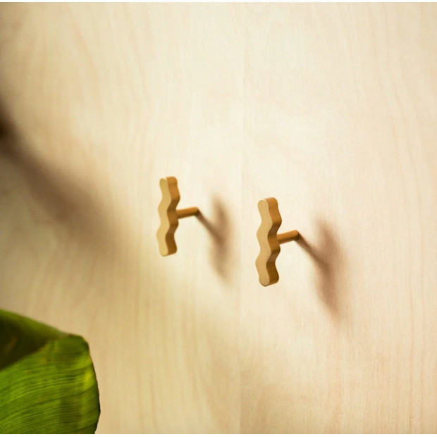 Plank Hardware Squiggle Solid Brass T-Bar.