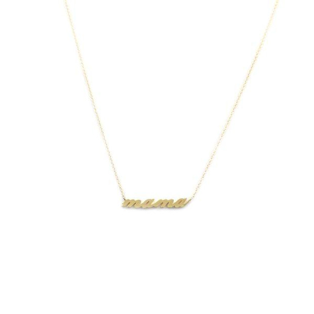 Shoppe California Mama Script Necklace - $125.00.