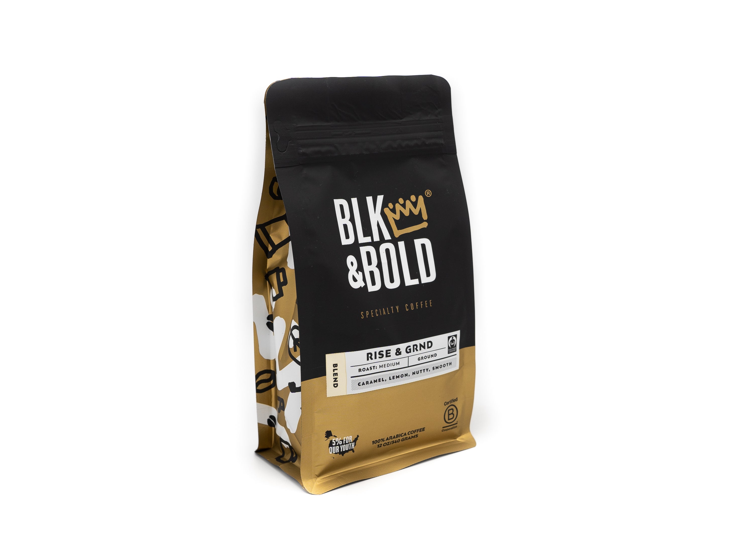 Blk&Bold Rise & GRND - Medium Roast Blend.
