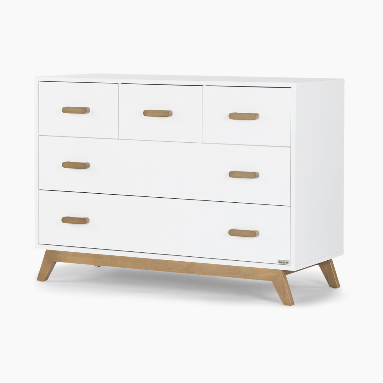 dadada Soho 5-Drawer Dresser - White/Walnut.