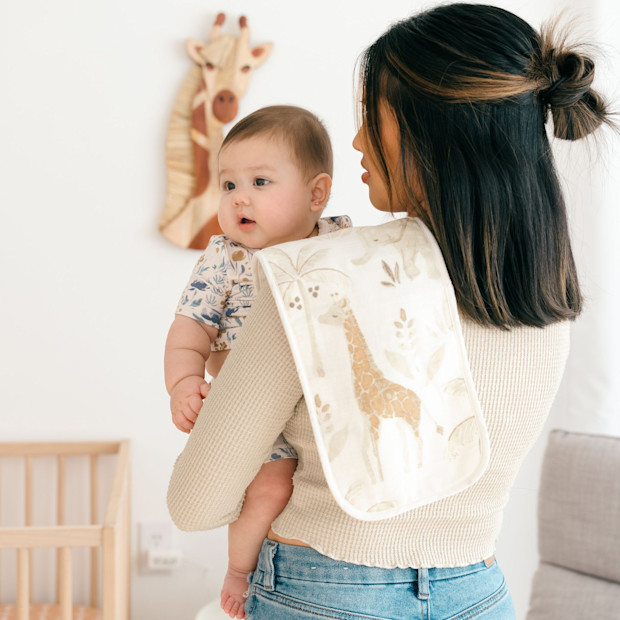 Crane Baby Cotton Muslin and Terry Burp Cloth Set (3 Pack).
