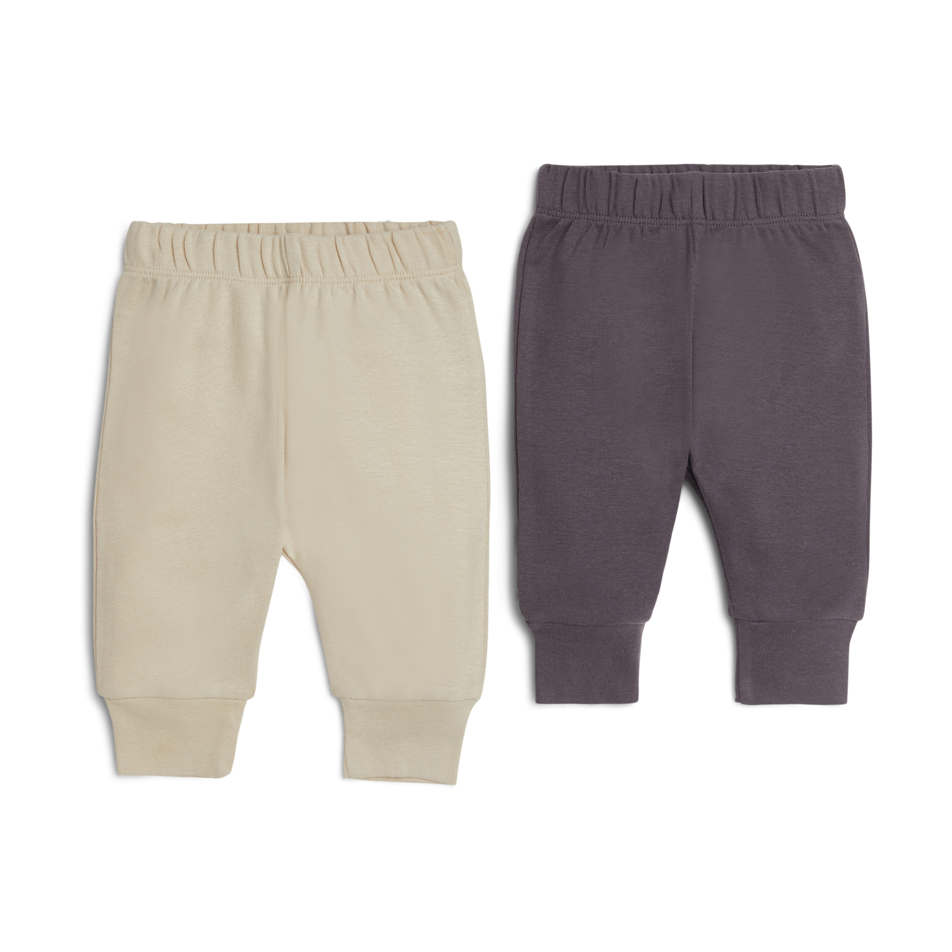 Small Story Pants (2 Pack) - Oat/Brown, 0-3 M.
