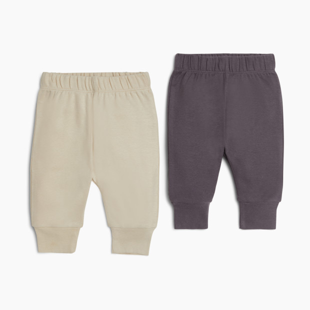 Small Story Pants (2 Pack) - Oat/Brown, 0-3 M.