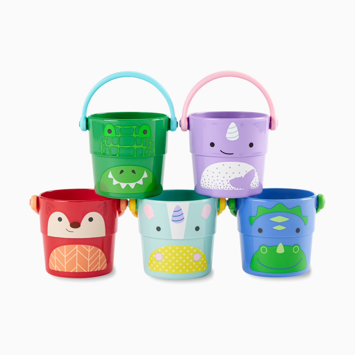 Skip Hop Zoo Stack and Pour Buckets (Set of 5) - Ferguson Fox & Zoo Crew.