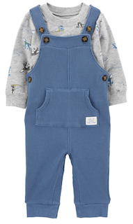 2-Piece Wolf Tee & Thermal Overall Set - $30.00.