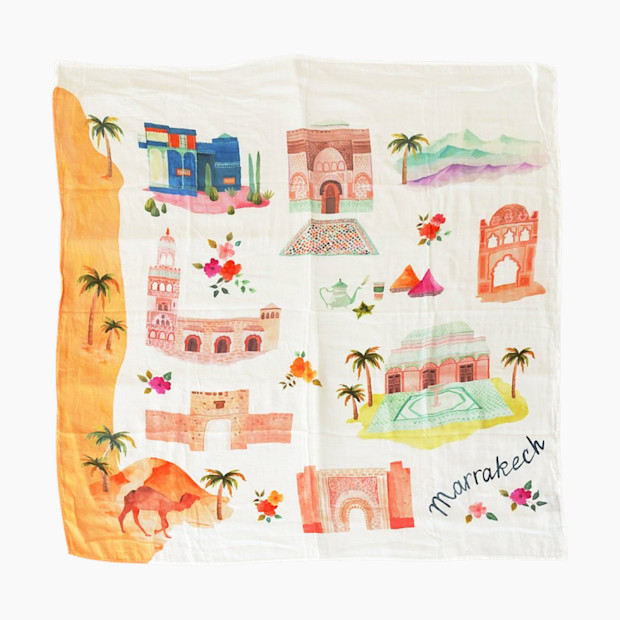 Loulou Lollipop City Muslin Swaddle Blanket - Marrakesh.