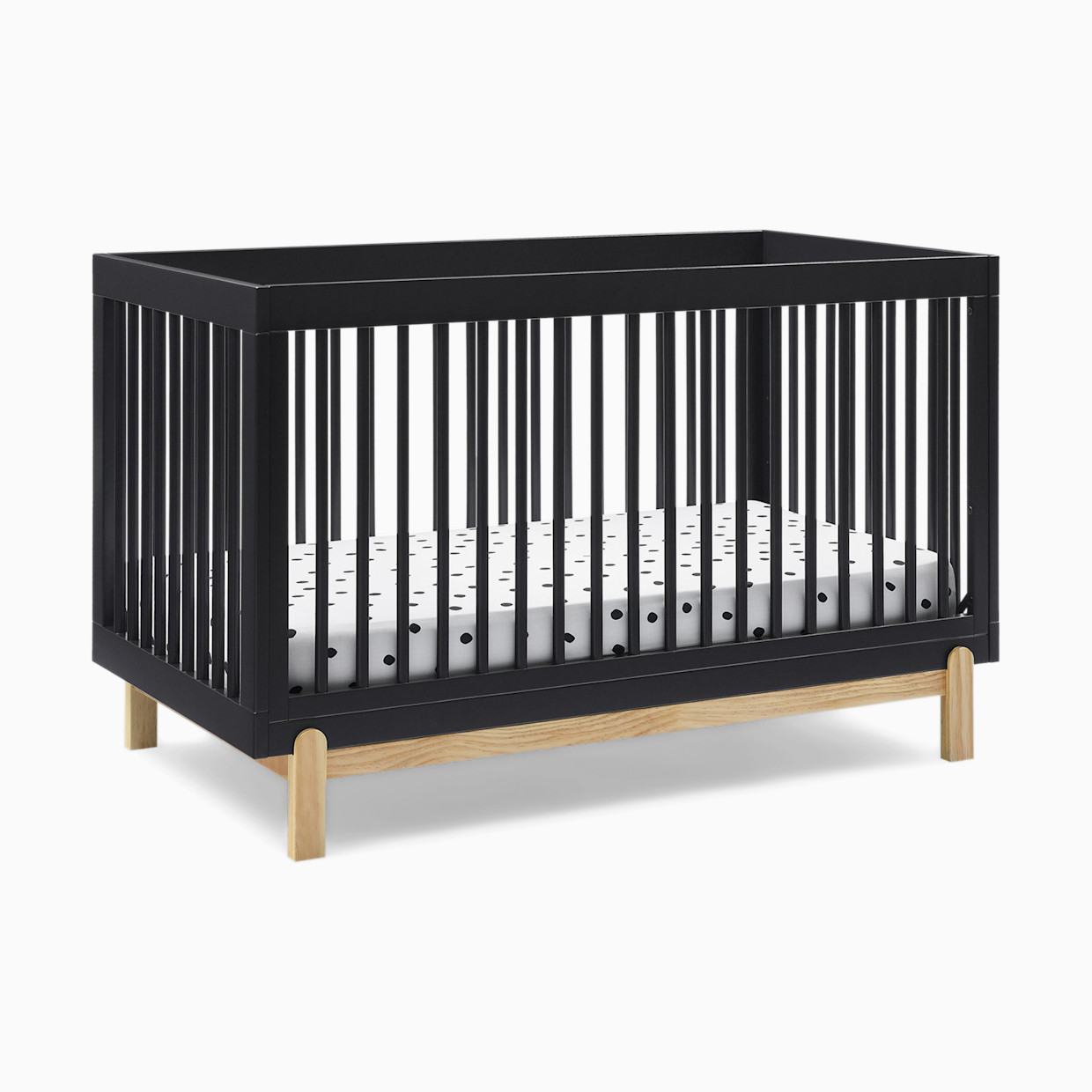 Delta Children Poppy 4-in-1 Convertible Crib - Midnight Grey/Natural.