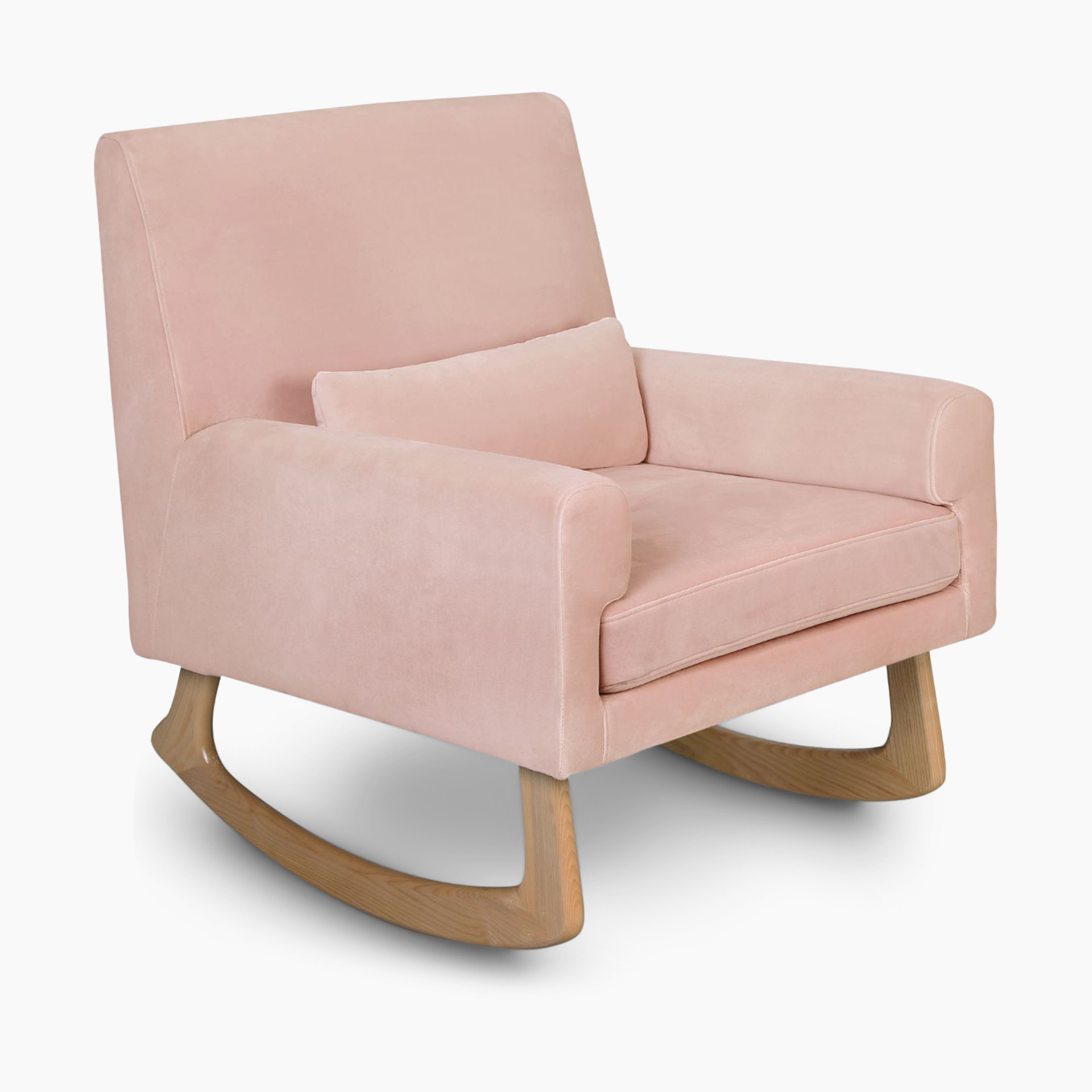 Nursery Works Sleepytime Rocker Blush Pink Velvet Light Legs