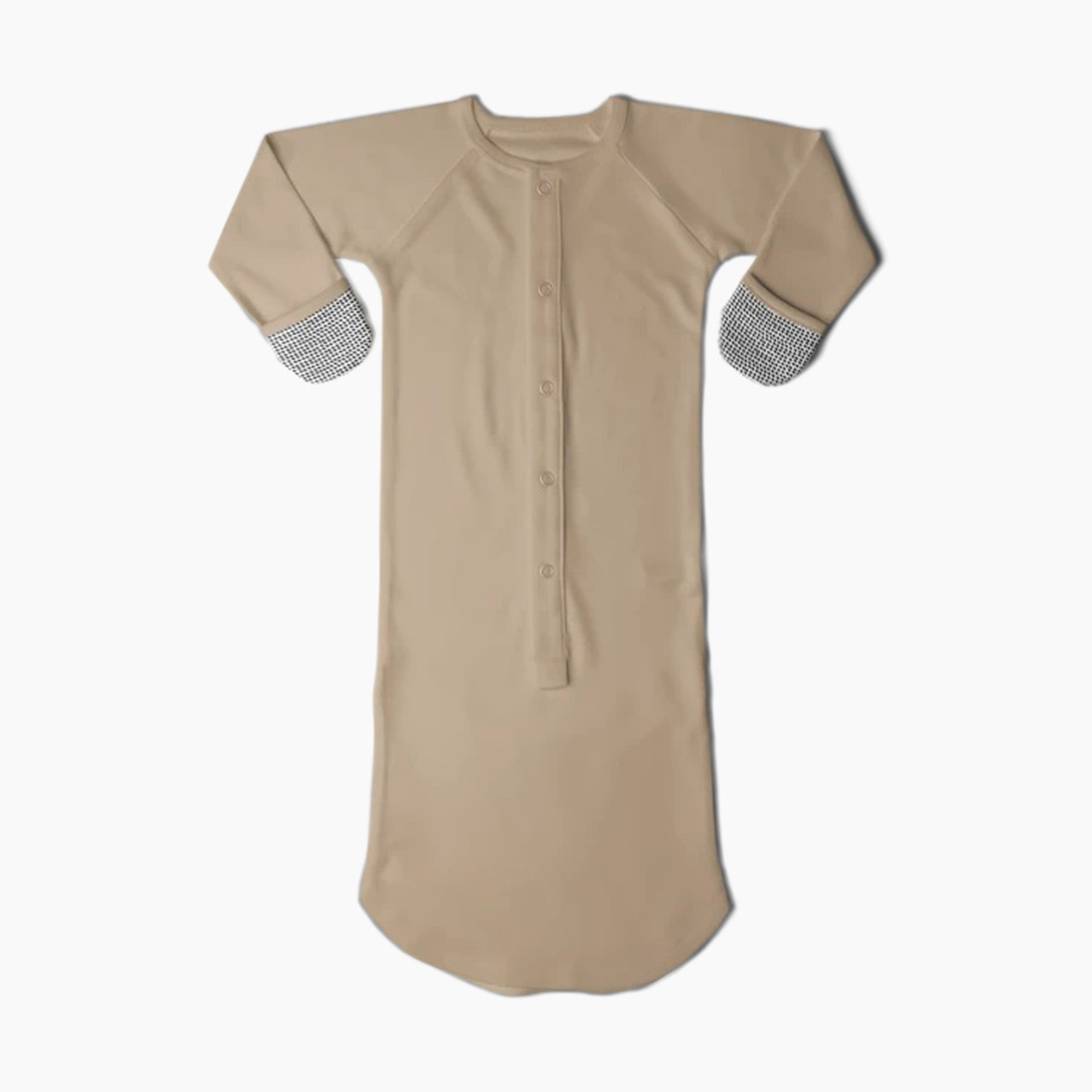 Goumi Kids 24hr Convertible Sleeper Baby Gown - Sandstone, Newborn.