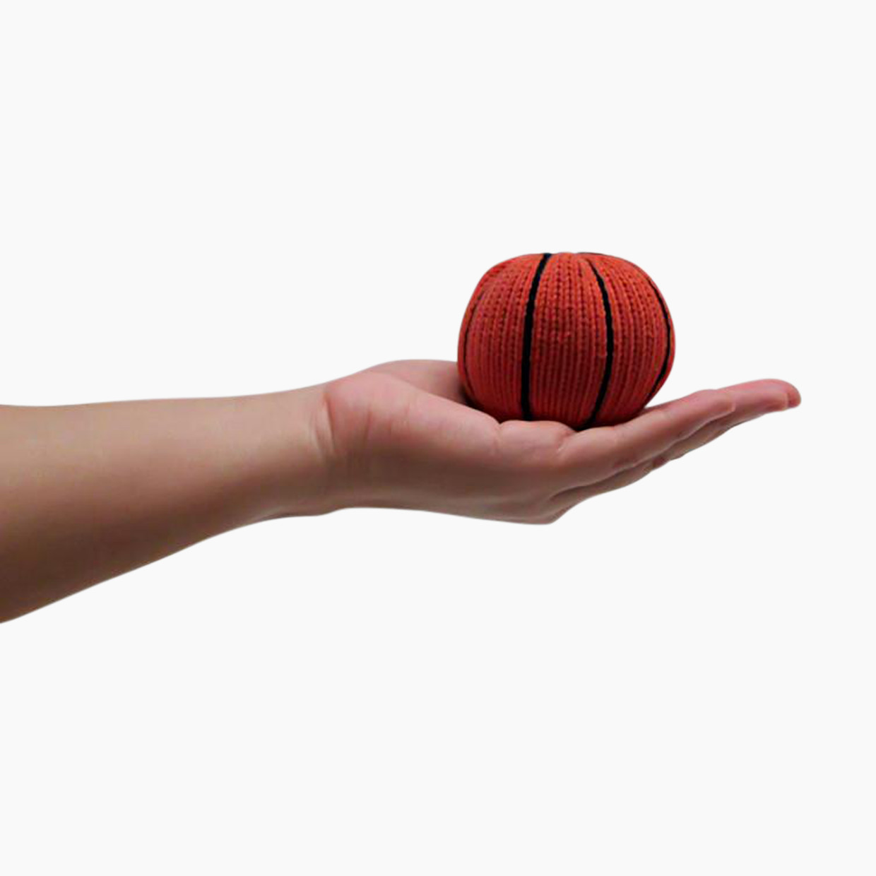Estella Organic Cotton Handmade Baby Rattle - Basketball.