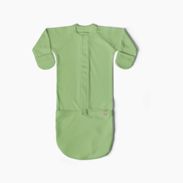 Goumi Kids 24hr Convertible Sleeper Baby Gown - Matcha, 0-3 M.