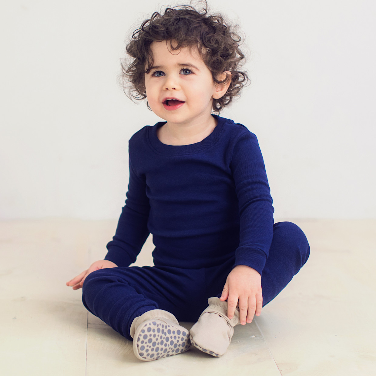 Zutano Organic Cotton Booties - Khaki, 3-6 M.