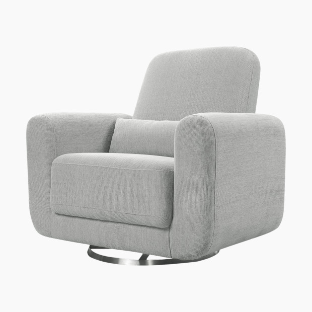 babyletto Tuba Extra Wide Swivel Glider - Winter Grey Weave.