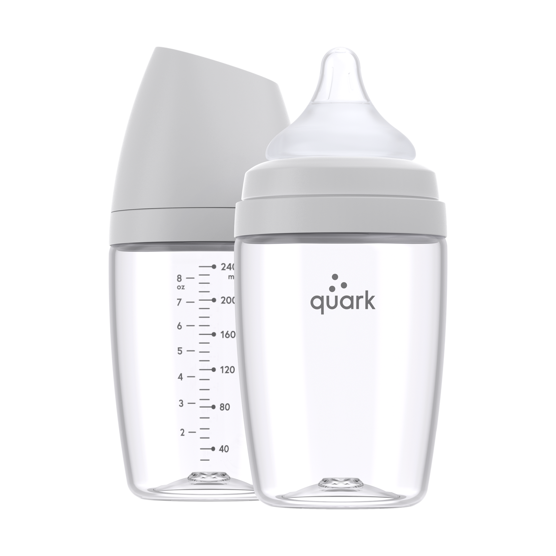 Quark BuubiBottle Hybrid Baby Bottle Bundle - Grey.