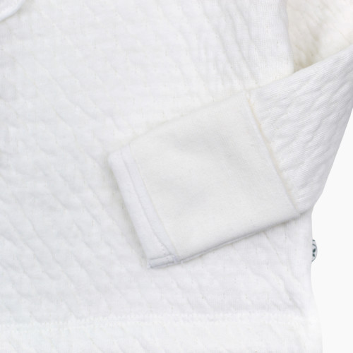 Honest Baby Clothing Organic Cotton Matelasse Side Snap Top - Bright White, 3-6 M.