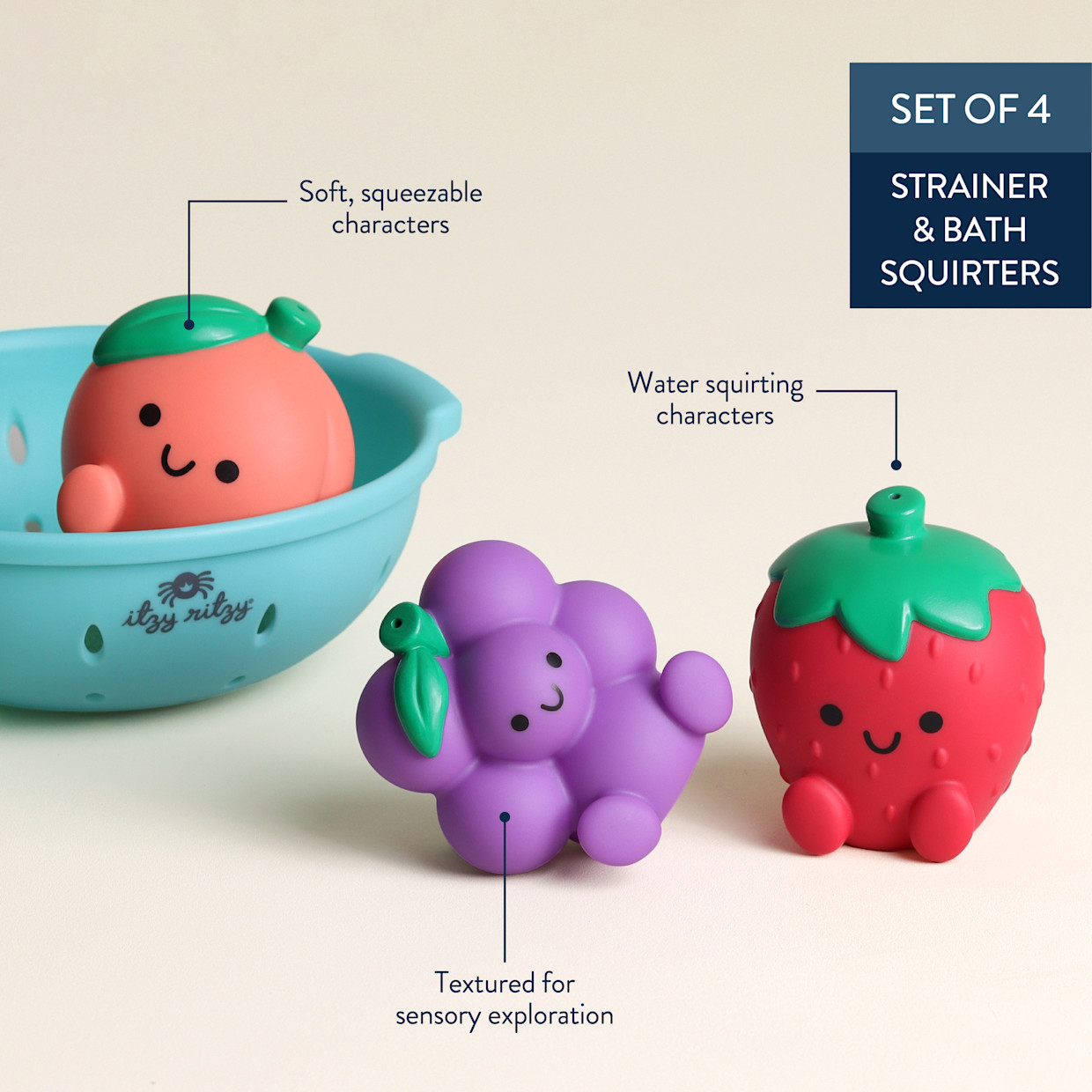 Itzy Ritzy Itzy Splash Pals Bath Toy - Fruit.