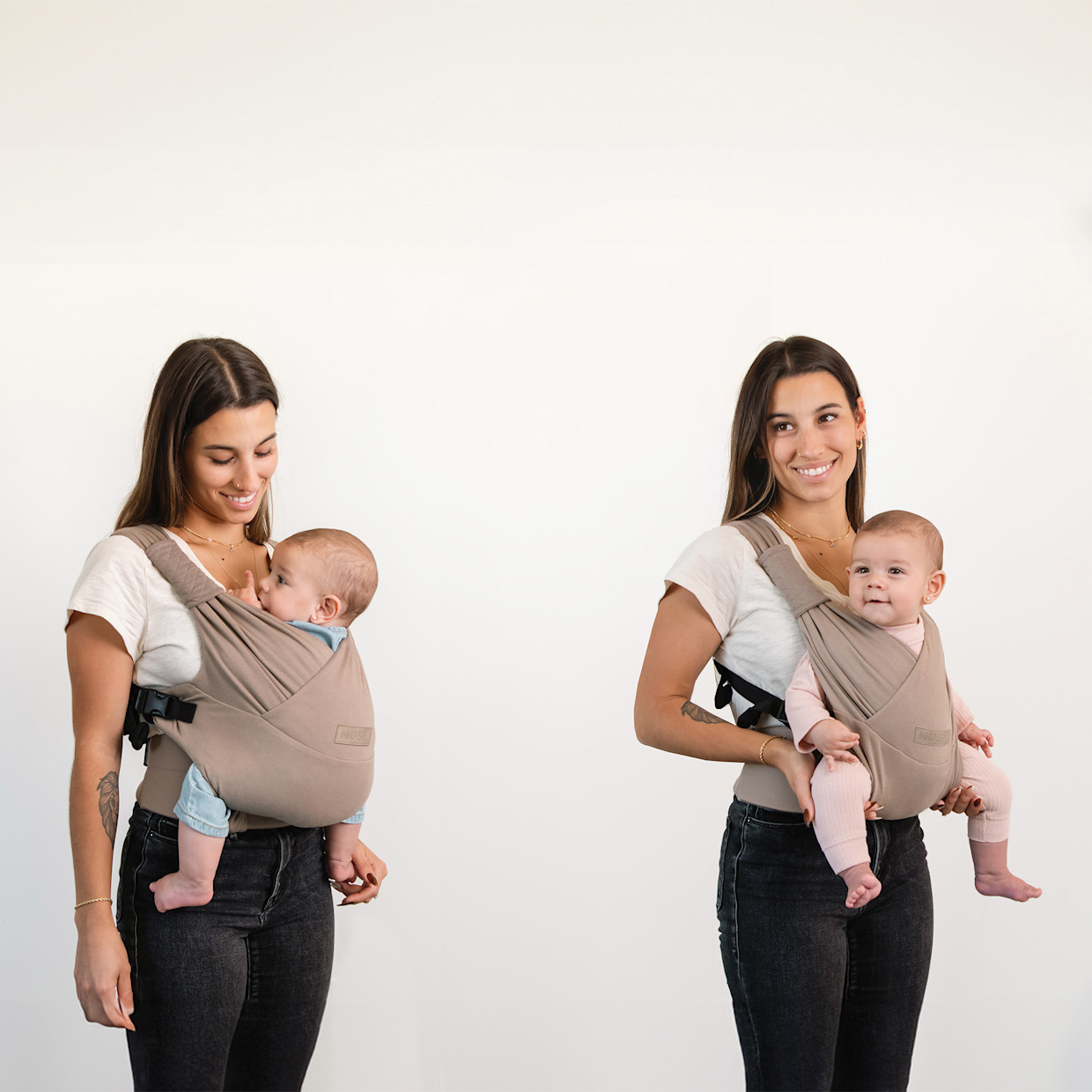 Moby Duet Hybrid Buckle Wrap Carrier - Sparrow.