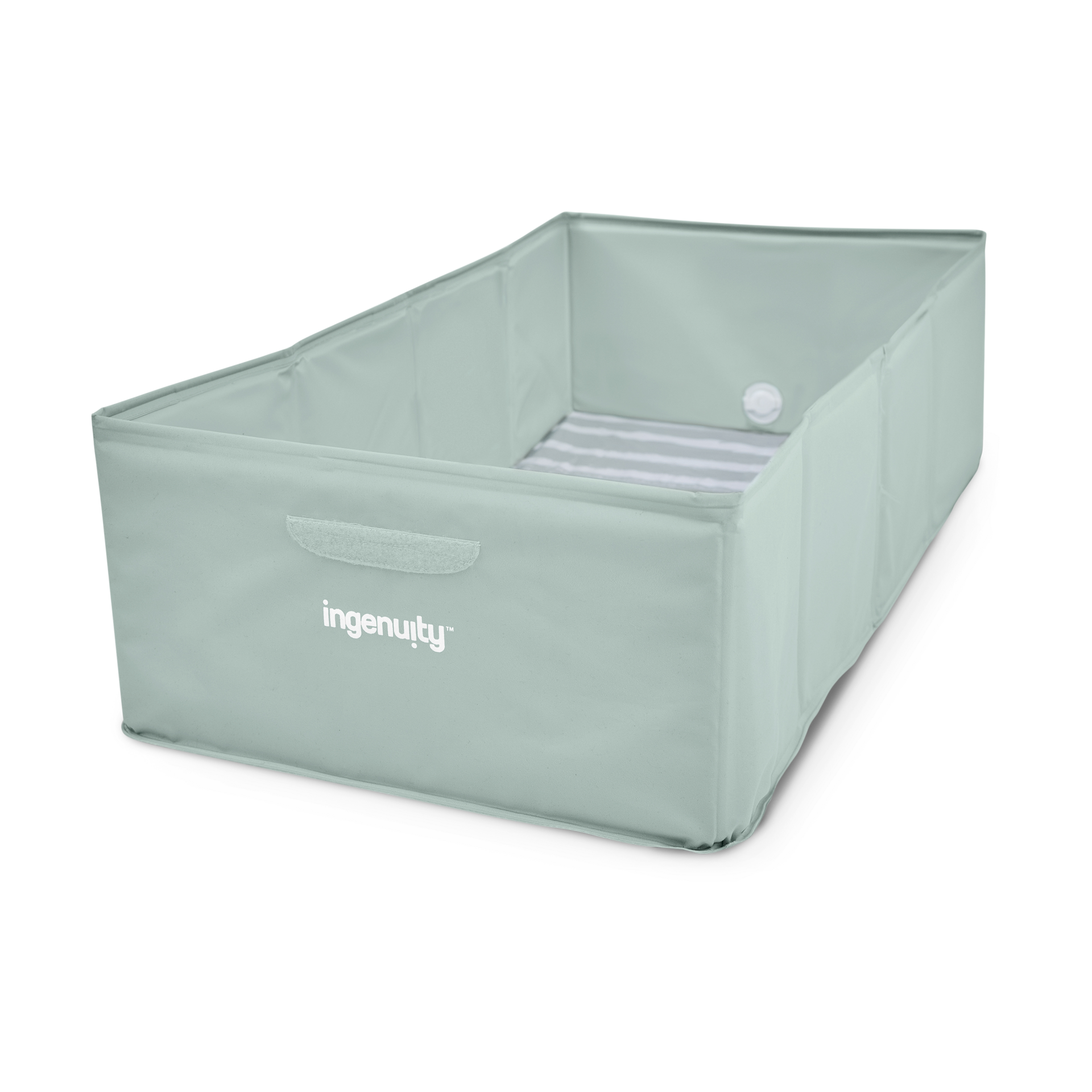 Ingenuity Tuckaway Toddler Folding Tub, Converts Shower to Tub, Folds to Store, Easy to Clean, No Assembly Required, Portable Baby Bathtub for Travel, 12M-5Y