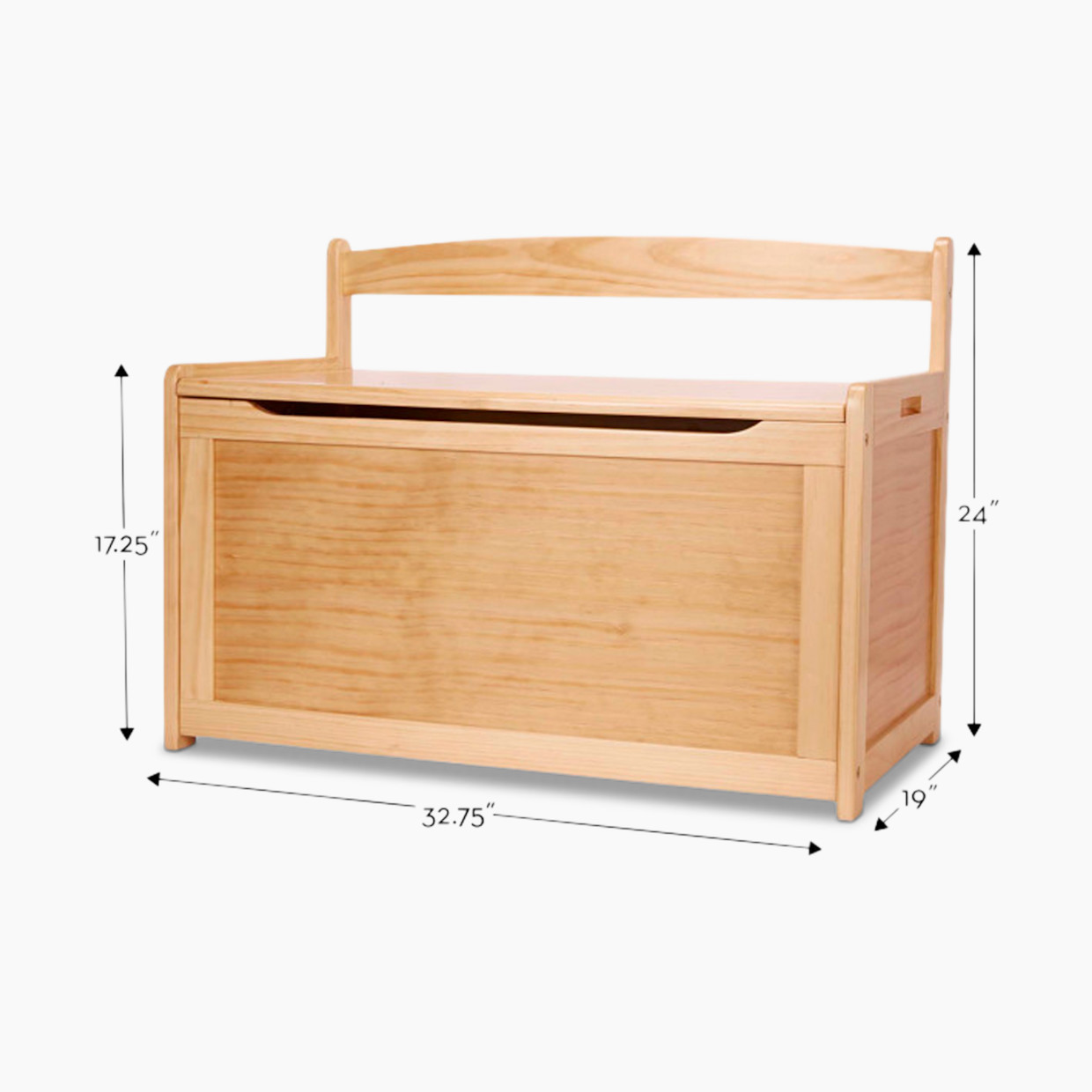 Melissa & Doug Wooden Toy Chest - Honey.