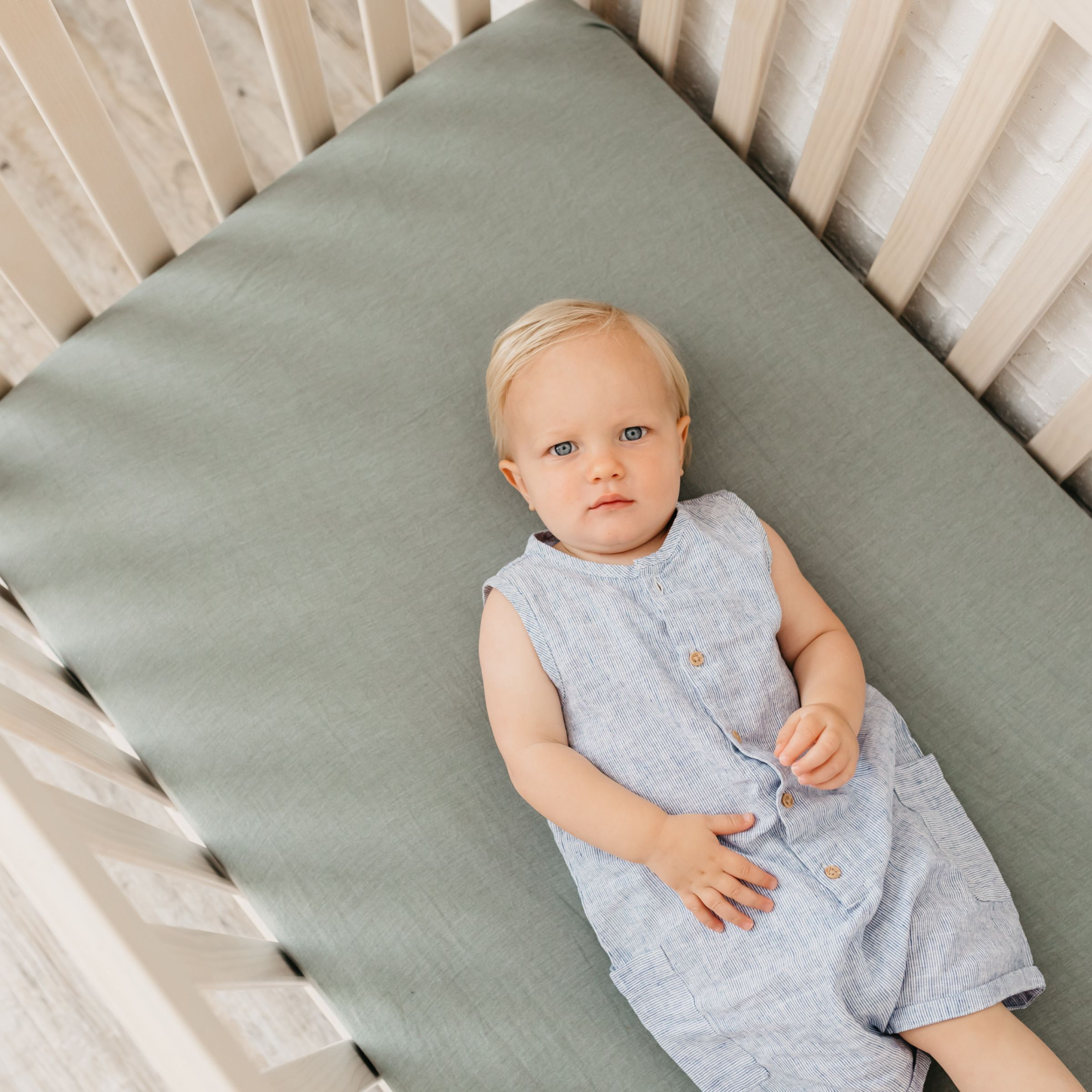 Copper Pearl Premium Crib Sheet.